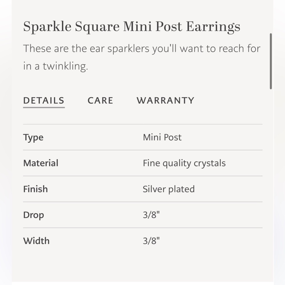 Brighton Twinkle Silver Square Mini Post Earrings - image 2